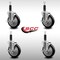Service Caster 5'' SS Black Poly Swivel 1'' Expanding Stem Caster Set with Brake, 4PK SCC-SSEX20S514-PPUB-BLK-TLB-1-4 - alternate 4